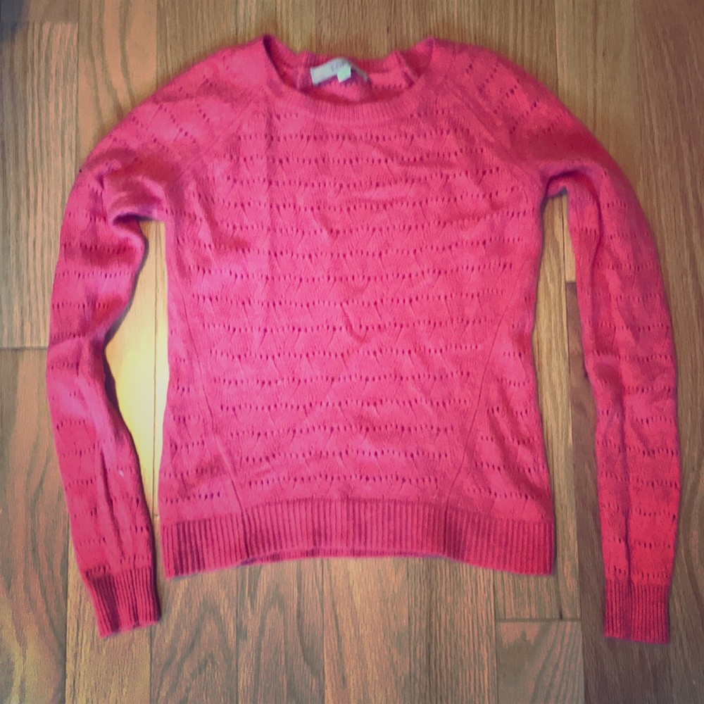 Red-orange sweater from the Loft